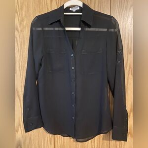 Express Portofino Shirt | Limited Edition Sheer Black | Size XS | NWOT
